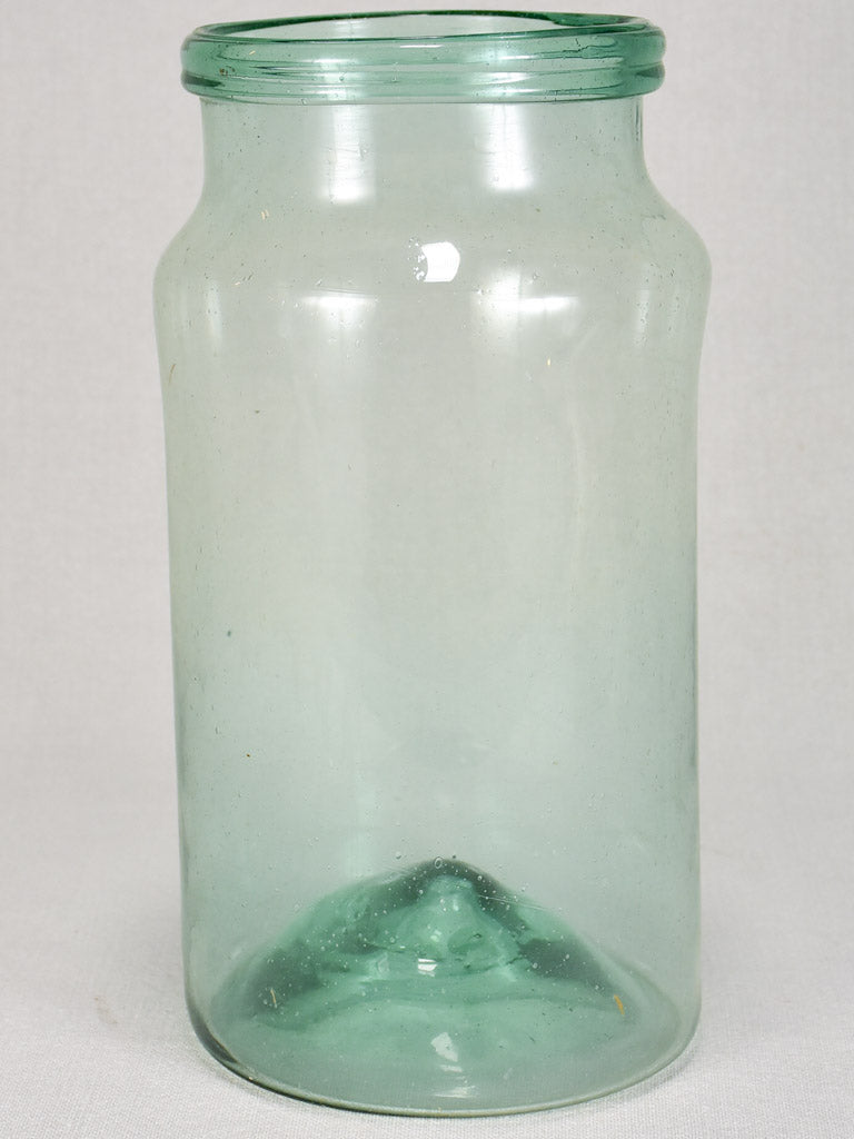 Small early 19th-century blown glass preserving jar 14½"