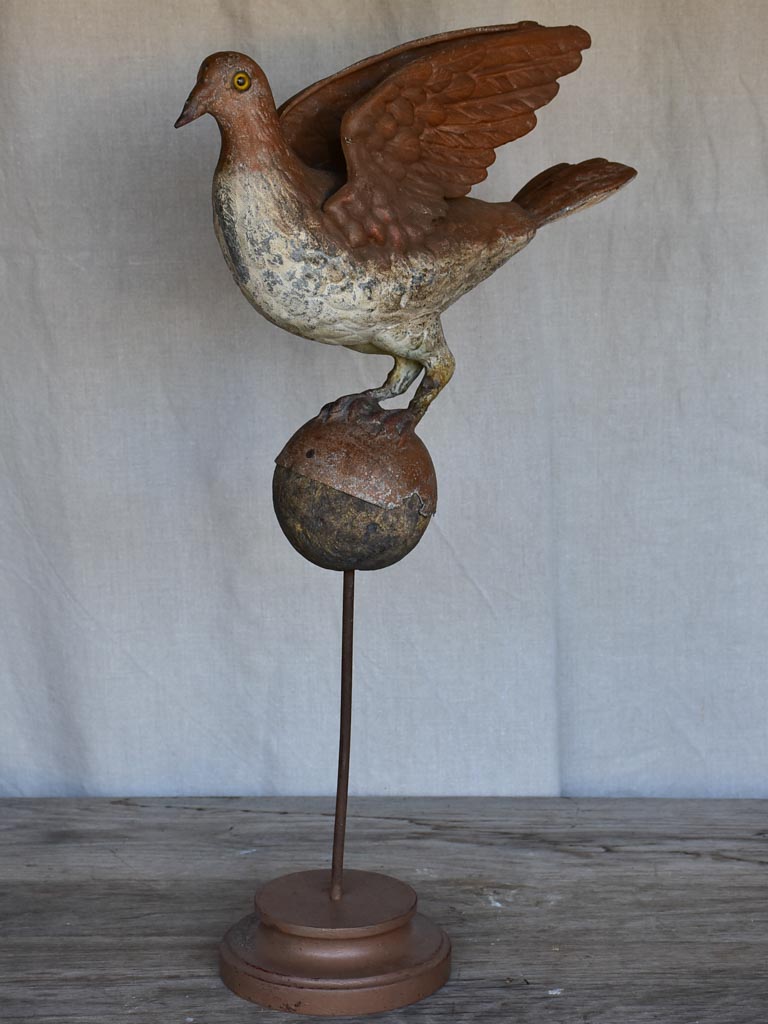 Antique French lightning rod pigeon