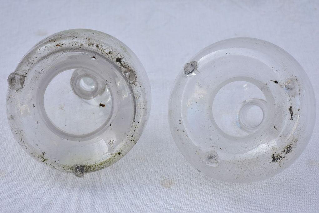 Two 19th century French wasp traps blown glass