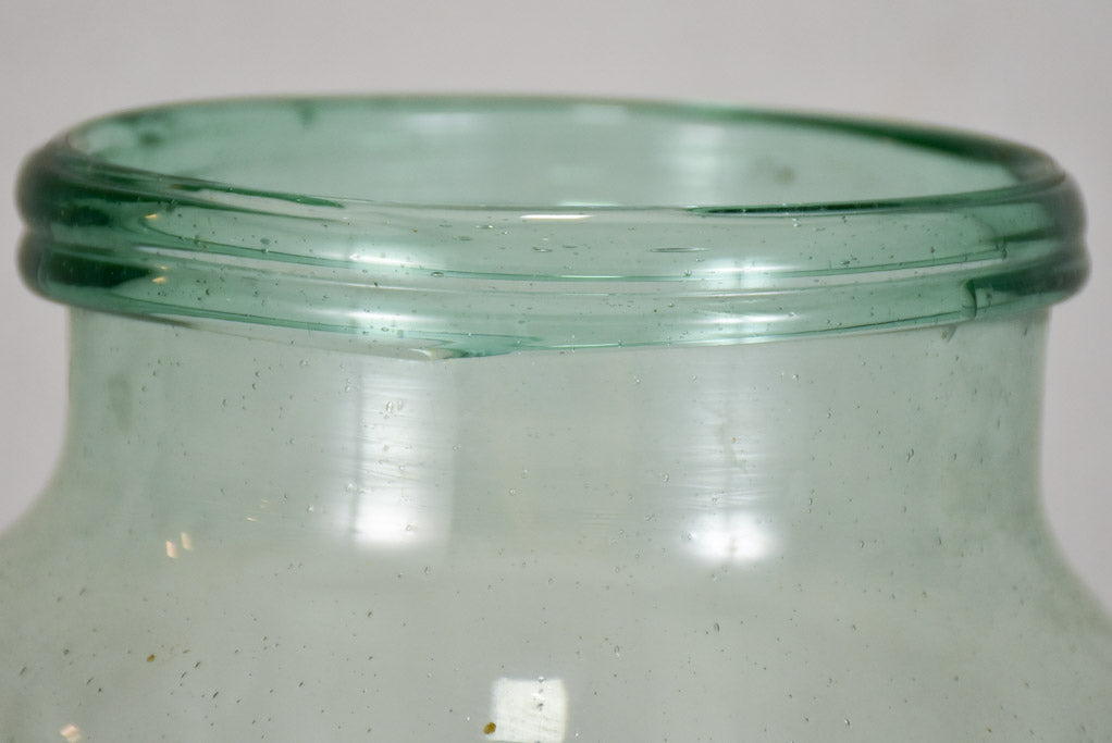 Small early 19th-century blown glass preserving jar 14½"