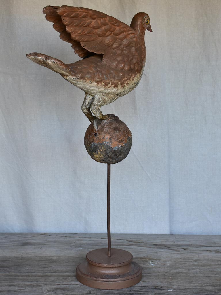 Antique French lightning rod pigeon