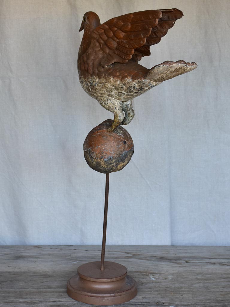 Antique French lightning rod pigeon