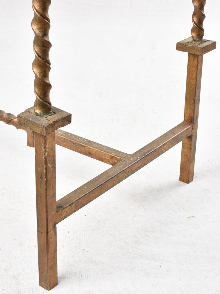 Vintage console table with green marble