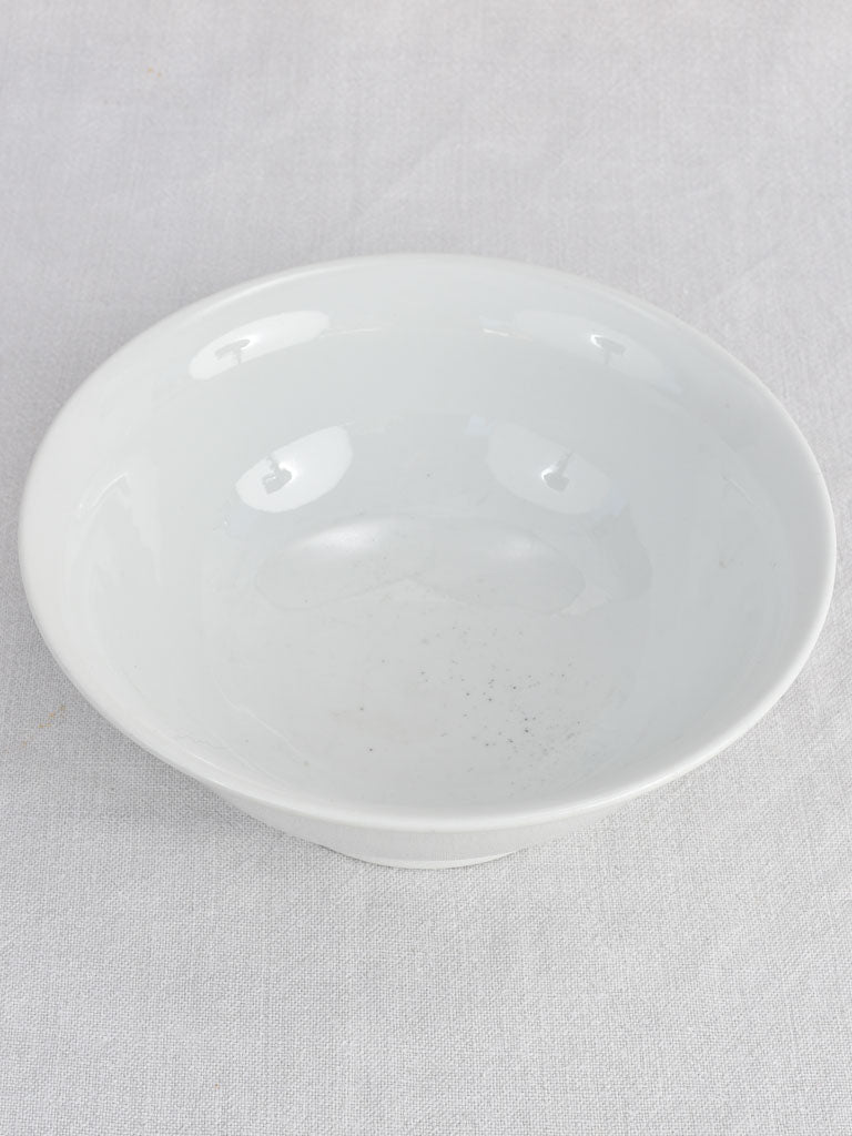 Antique French salad bowl - white 9¾"