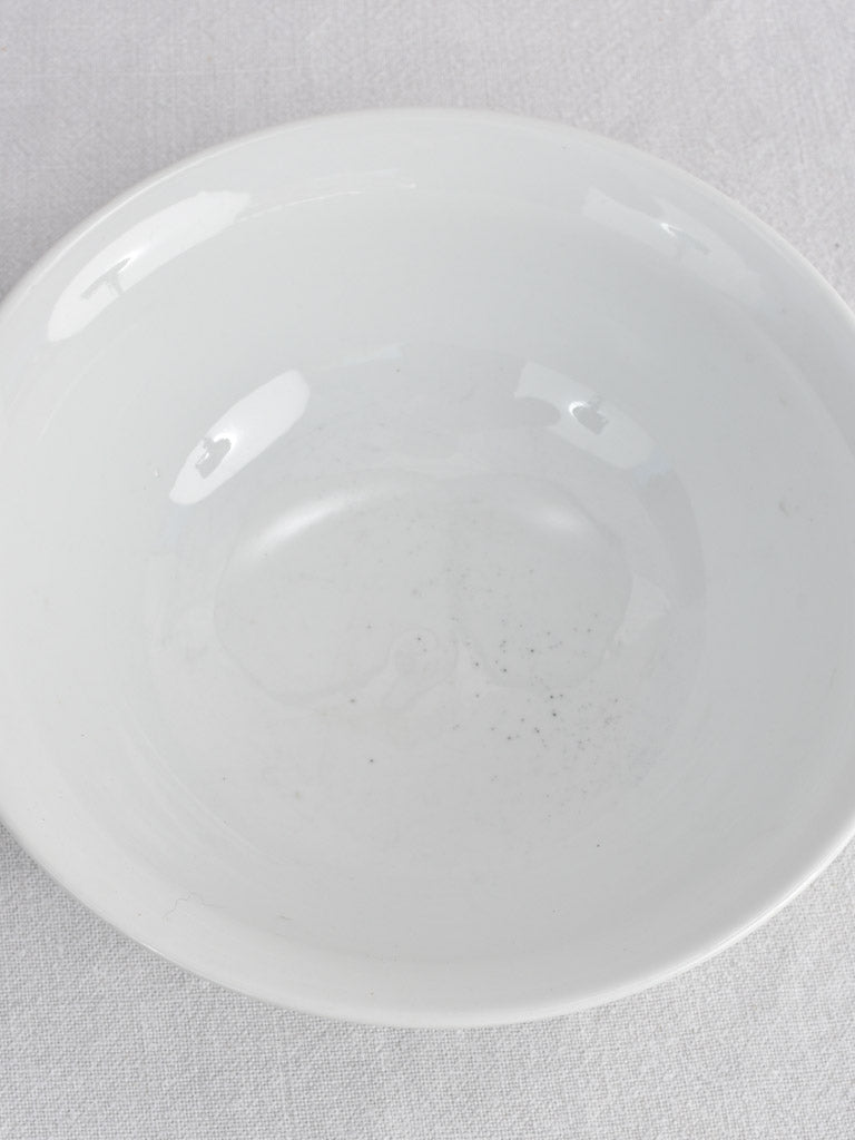 Antique French salad bowl - white 9¾"