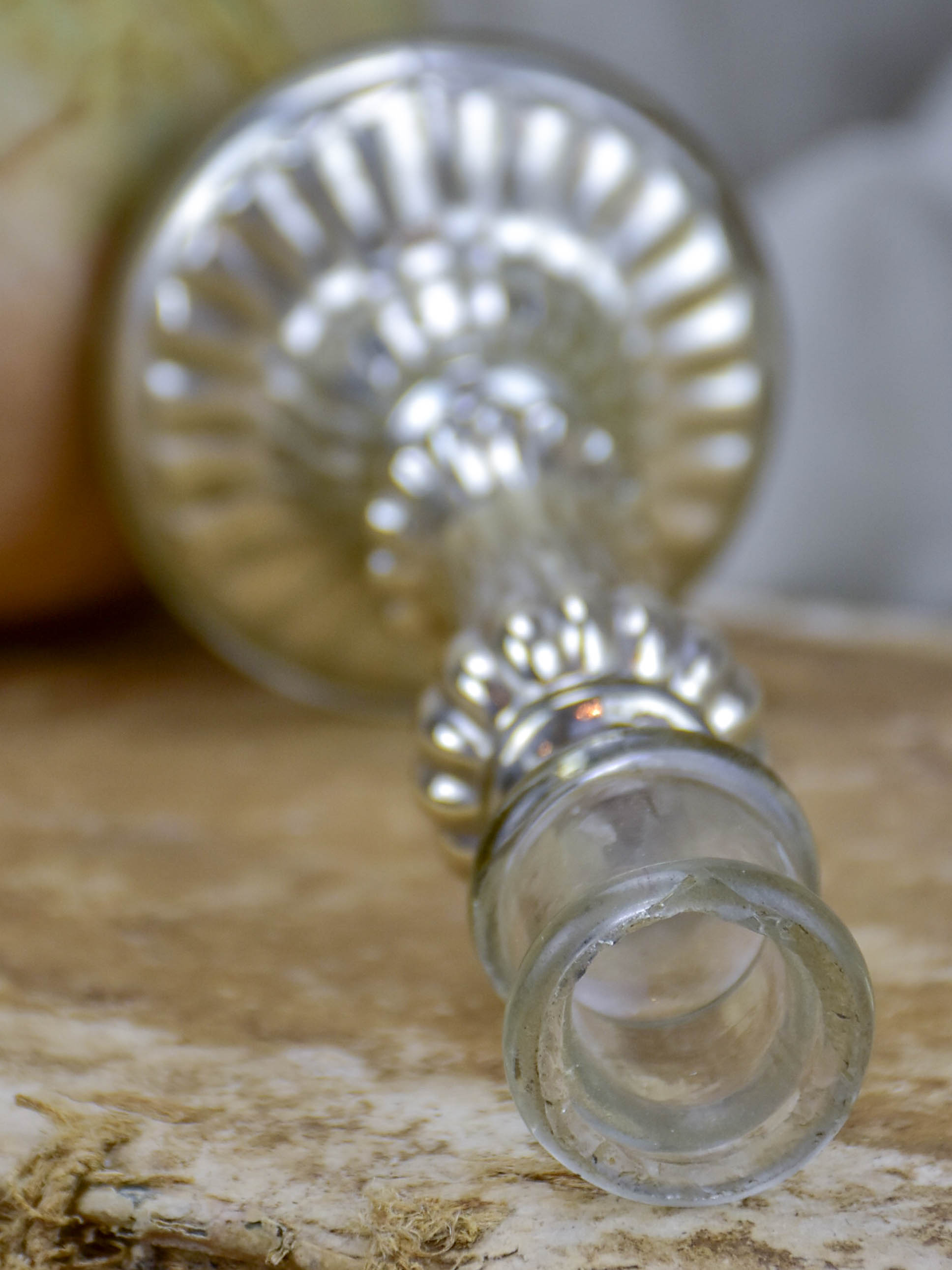 19th Century mercury glass candlestick