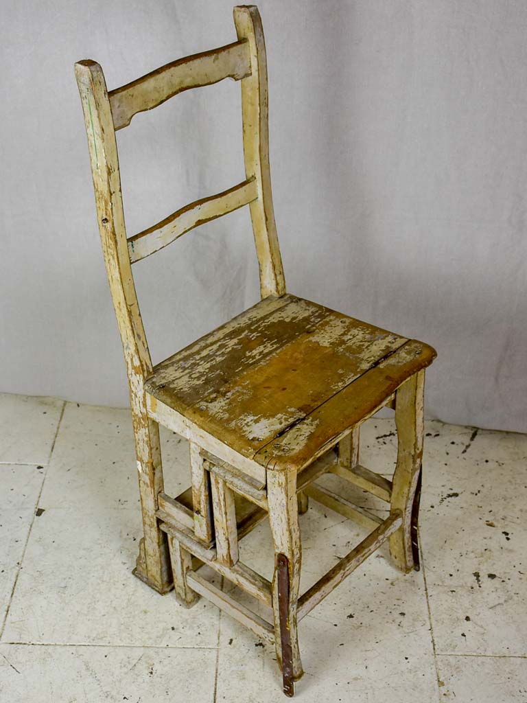 19th Century French oak chair / step ladder