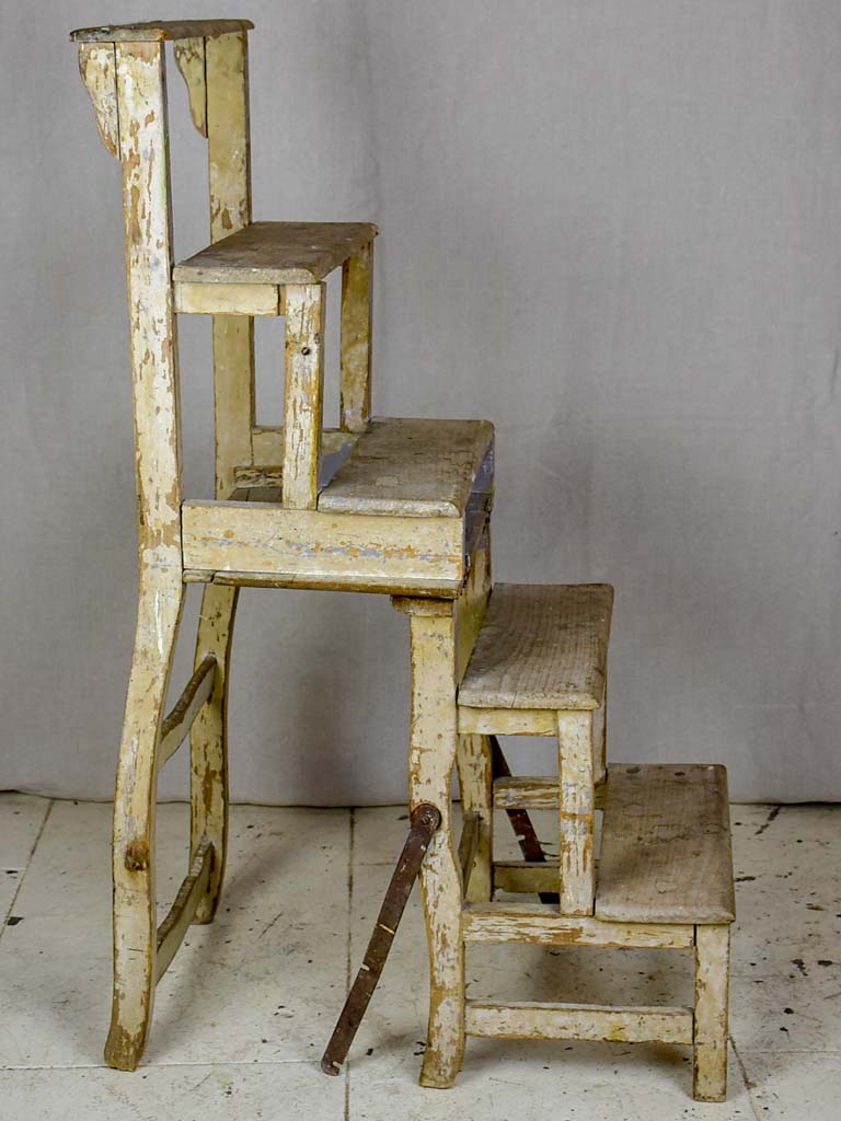 19th Century French oak chair / step ladder