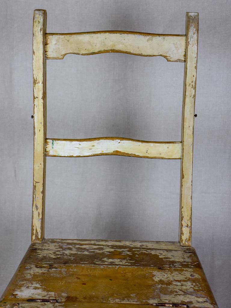 19th Century French oak chair / step ladder