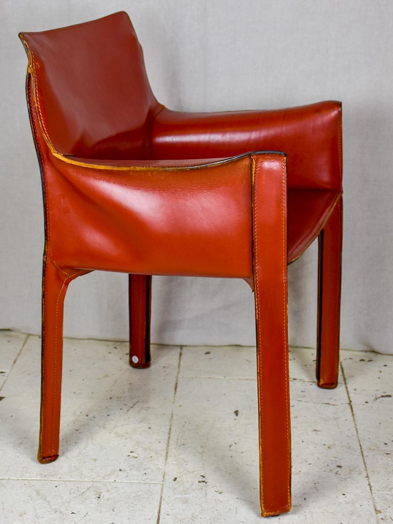 Vintage Bellini leather armchairs - 4 available