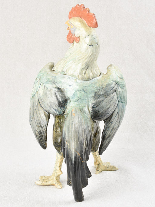 Ceramic rooster shaped container 14½"