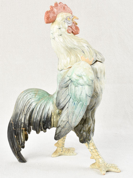 Ceramic rooster shaped container 14½"