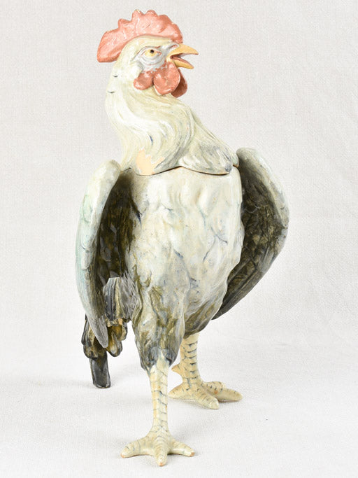 Ceramic rooster shaped container 14½"