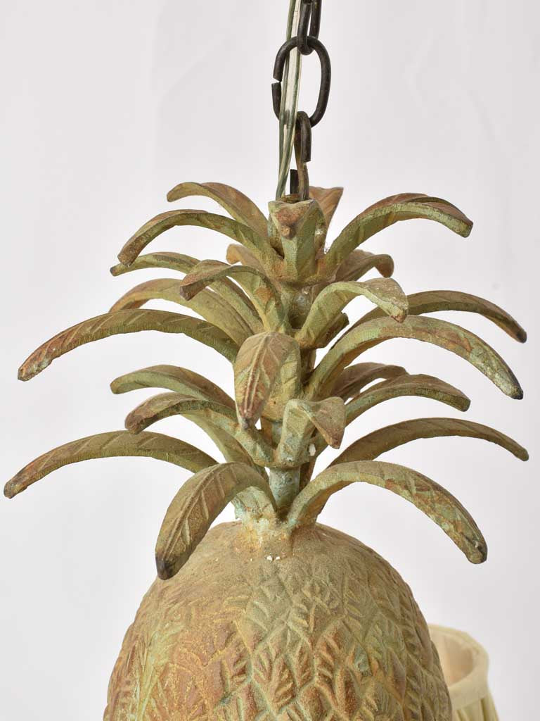 Vintage pineapple chandelier & pair appliques 18"