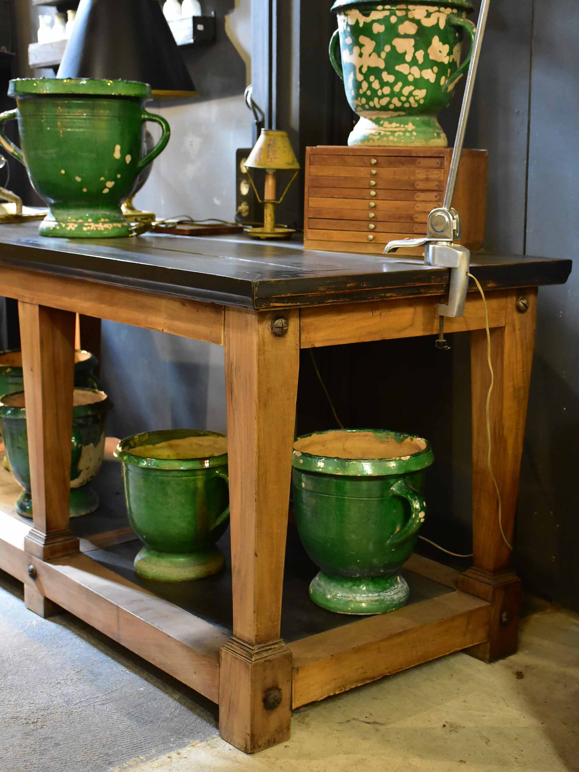 Large late 19th Century French drapery table