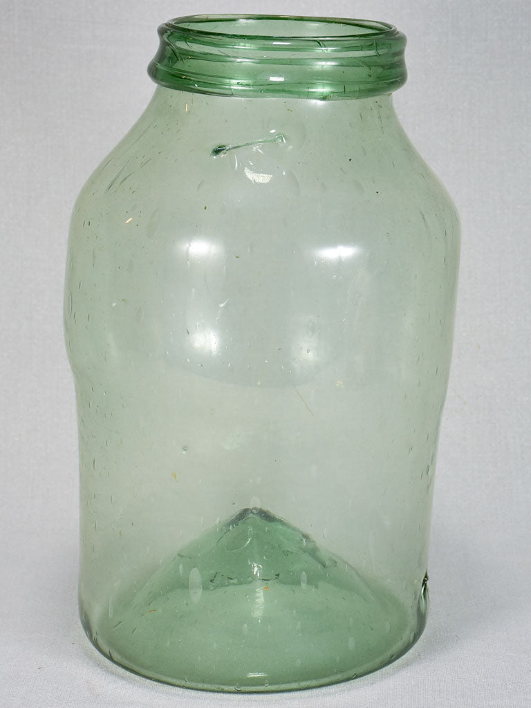 Early 19th-century blown glass preserving jar 14½"