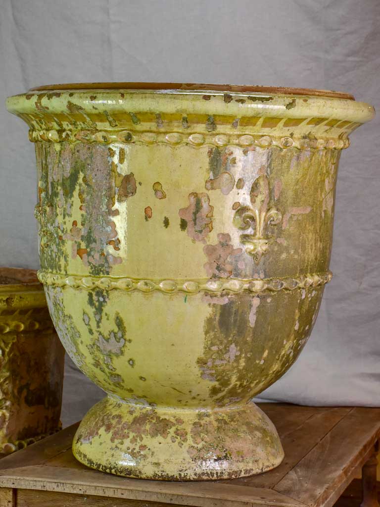 Two very large French garden urns from Saint-Jean-de-Fos. 1950's.  30¾"