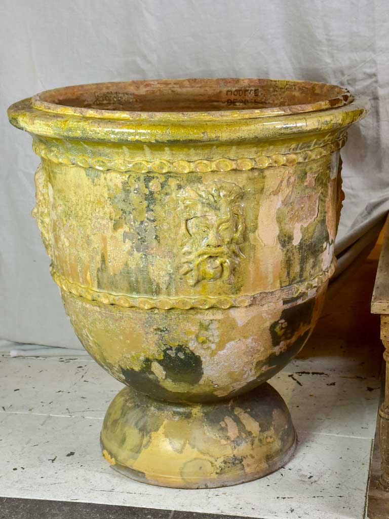 Two very large French garden urns from Saint-Jean-de-Fos. 1950's.  30¾"