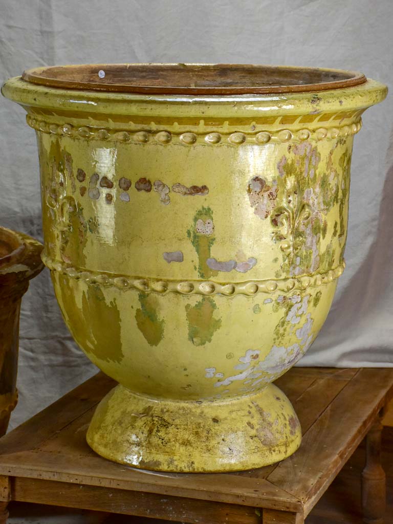 Two very large French garden urns from Saint-Jean-de-Fos. 1950's.  30¾"