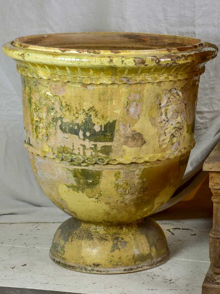 Two very large French garden urns from Saint-Jean-de-Fos. 1950's.  30¾"