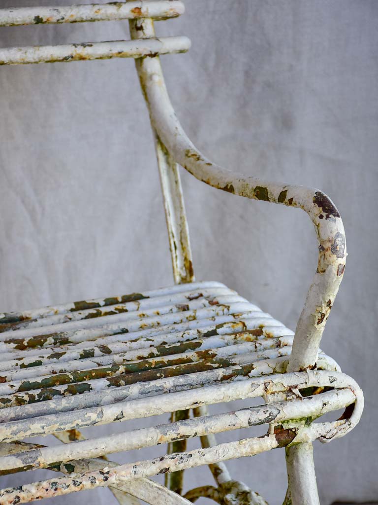 Late 19th Century French Arras garden bench with claw feet