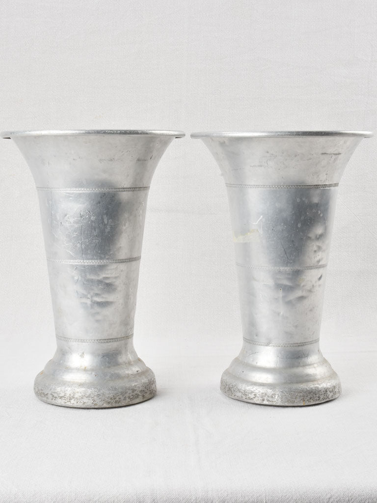 Vintage Metallic Florist Weighted Vases