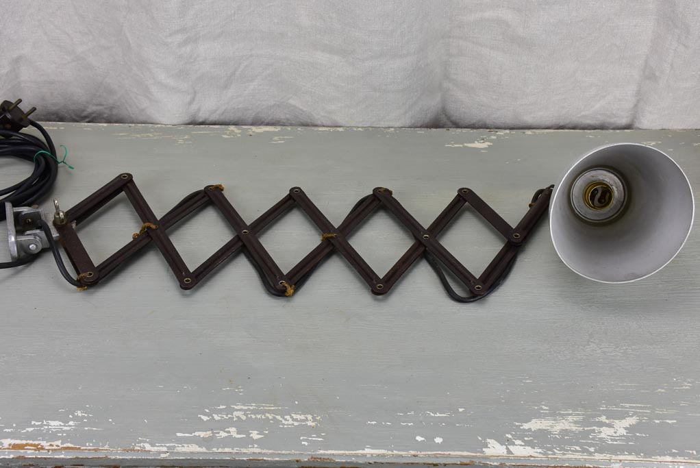 Antique French industrial zig zag wall light