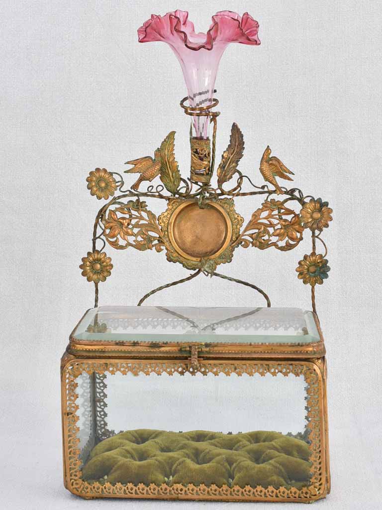 19th-century French wedding jewelry box