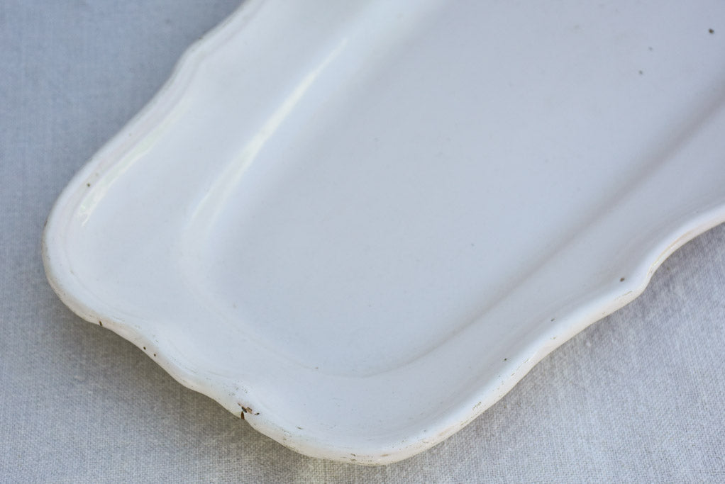 Large early 20th century French platter - white 23¾"