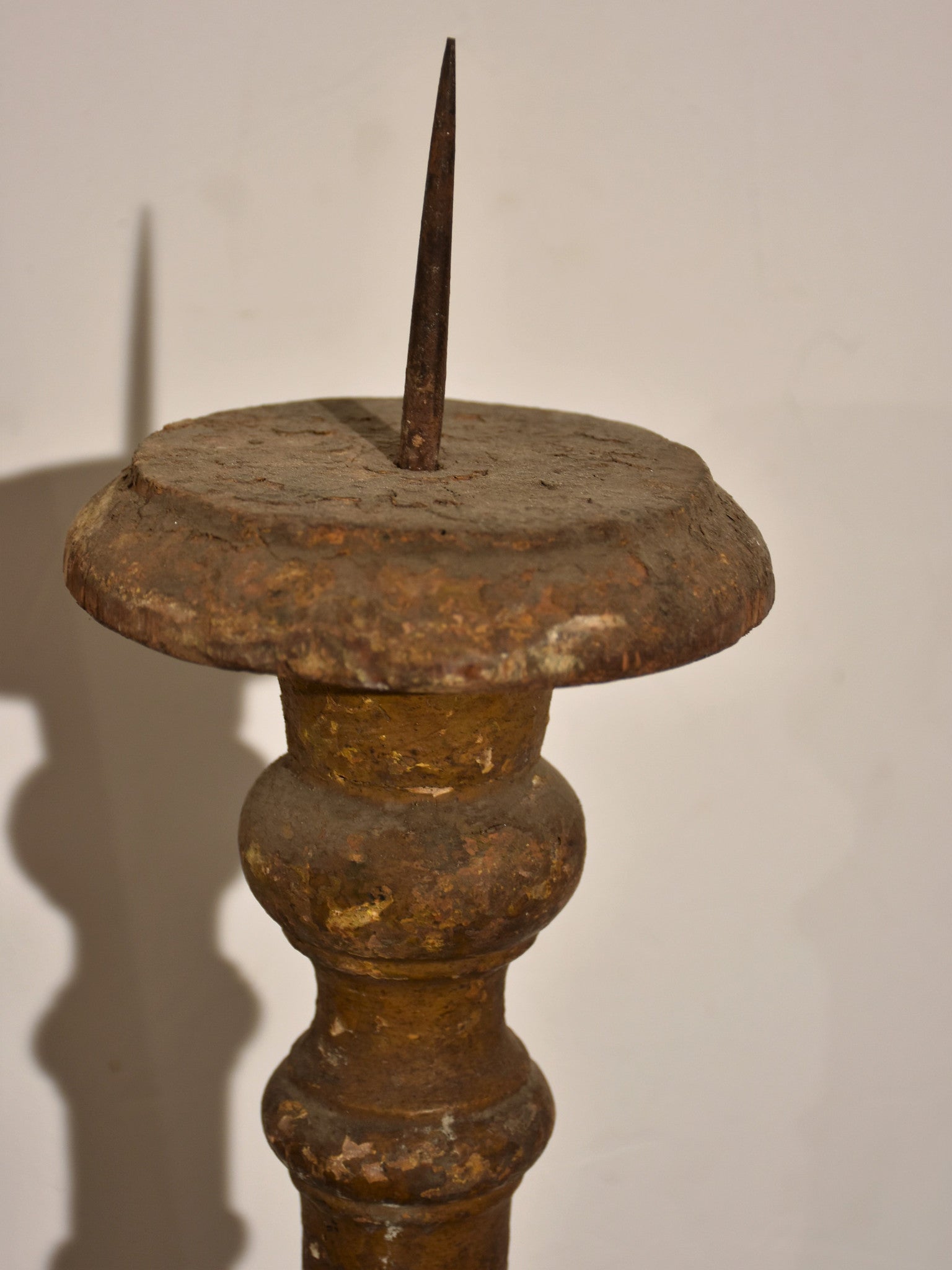 Rustic antique Italian candlestick