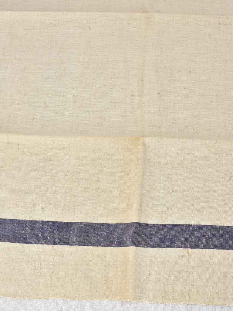 Vintage linen tea towels with blue stripe 23¼" x 30¾"