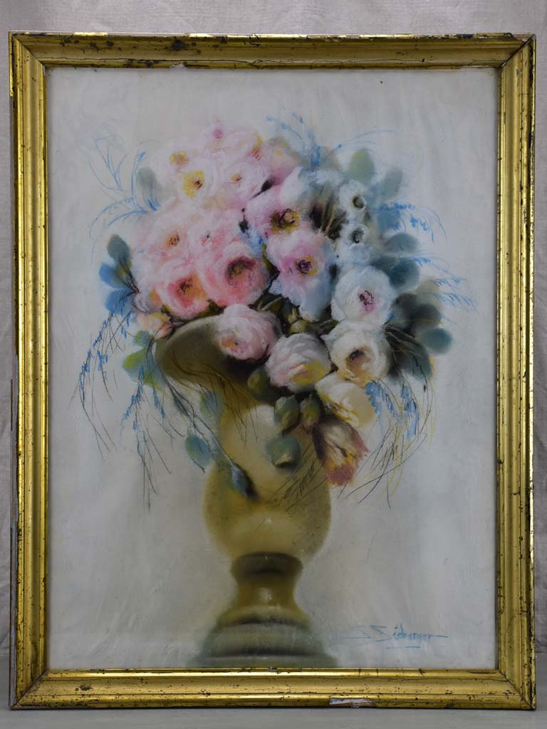 Vintage Samuel Seeburger Peony Bouquet Pastel