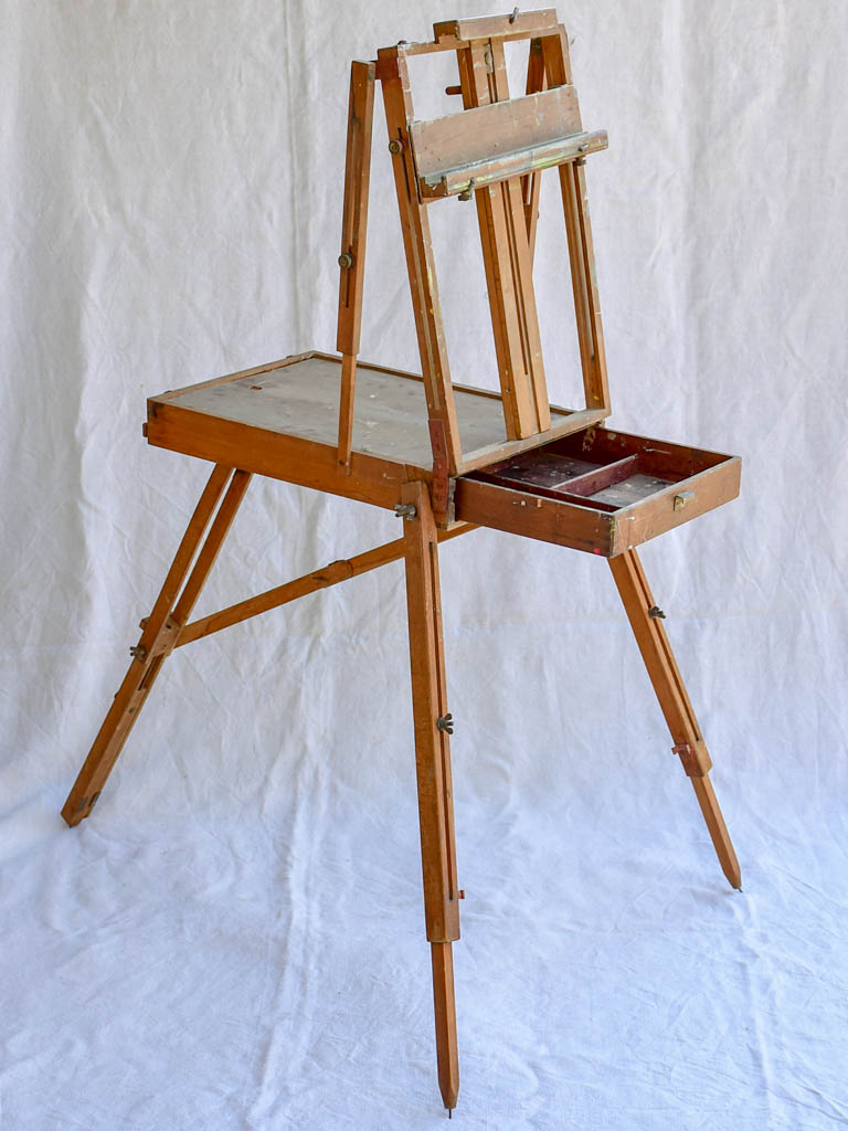 1940's French fold away easel for painting en plein air