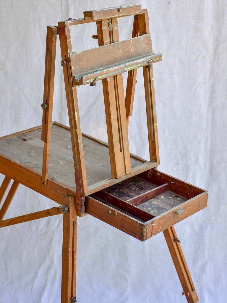 1940's French fold away easel for painting en plein air