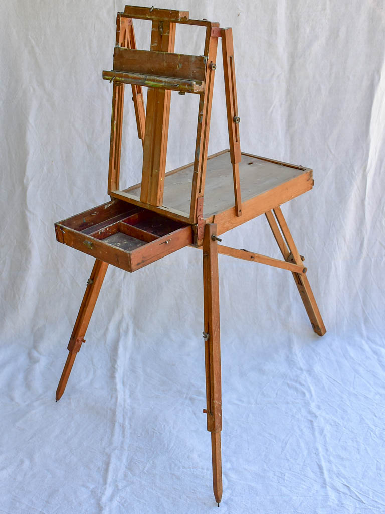 1940's French fold away easel for painting en plein air