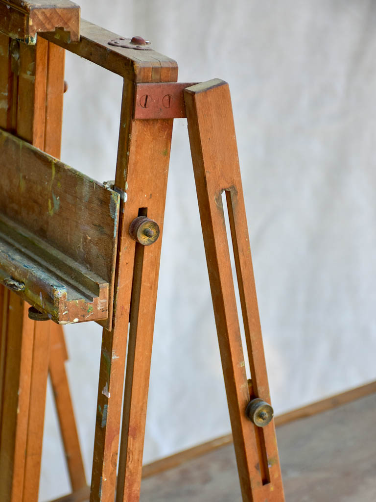 1940's French fold away easel for painting en plein air