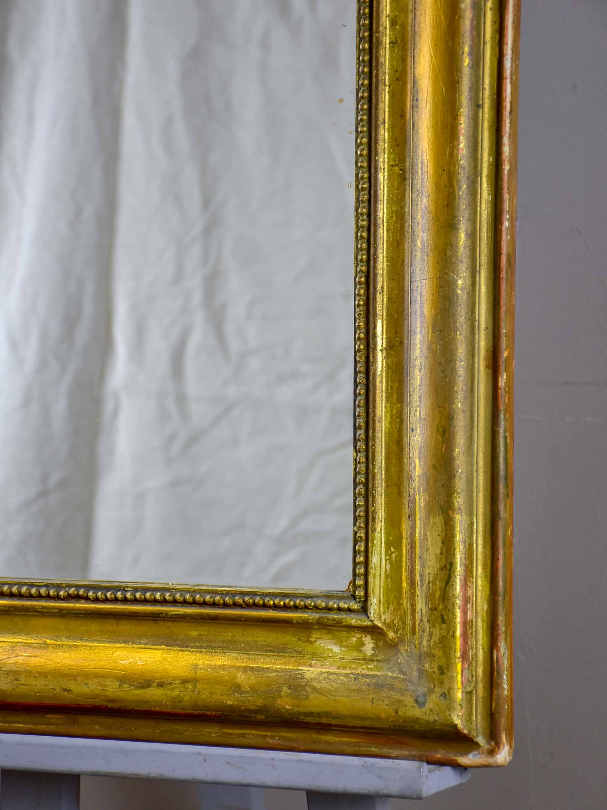 Antique French Louis Philippe mirror with gilded frame 35” x 25 ½''