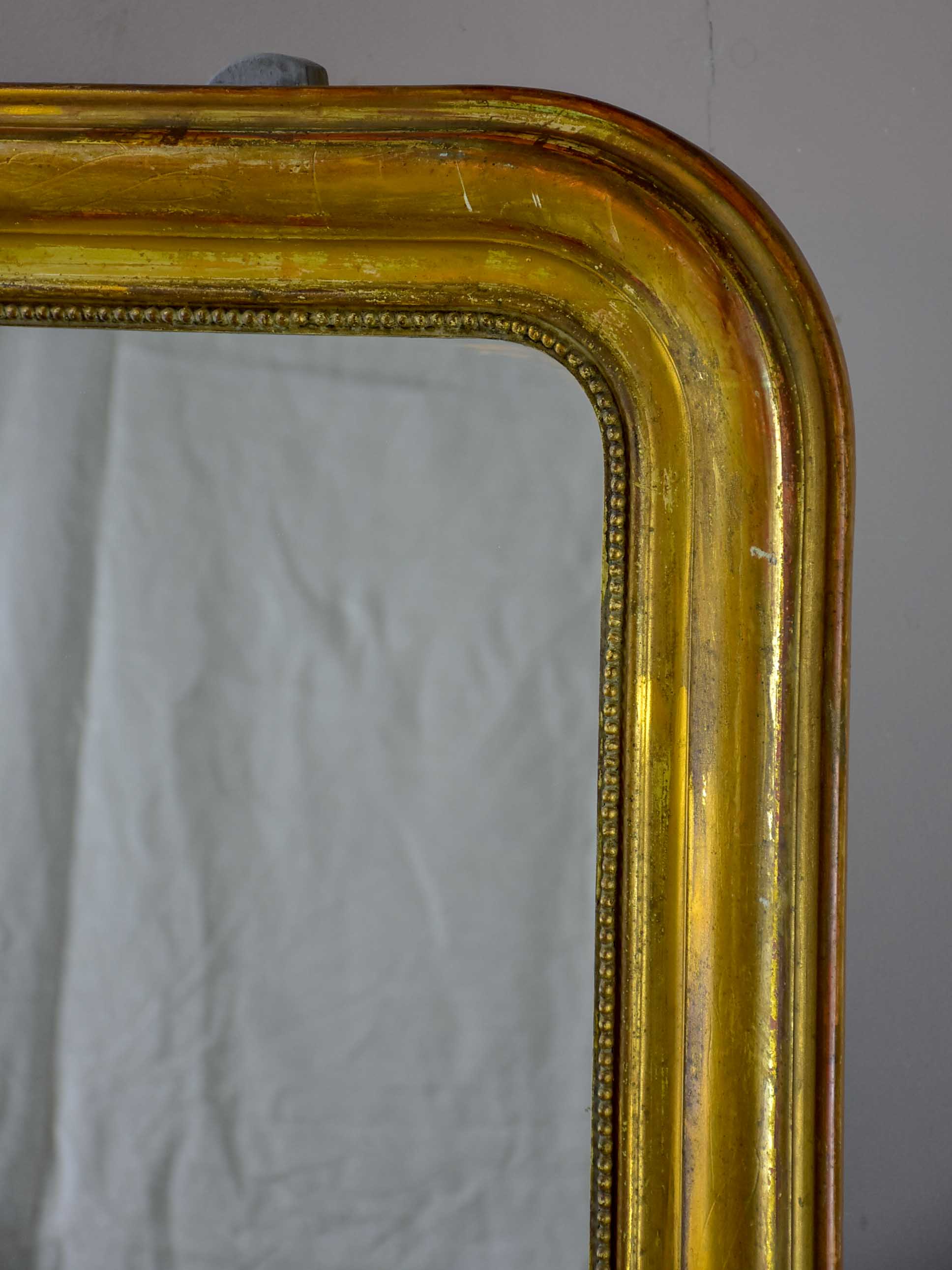 Antique French Louis Philippe mirror with gilded frame 35” x 25 ½''