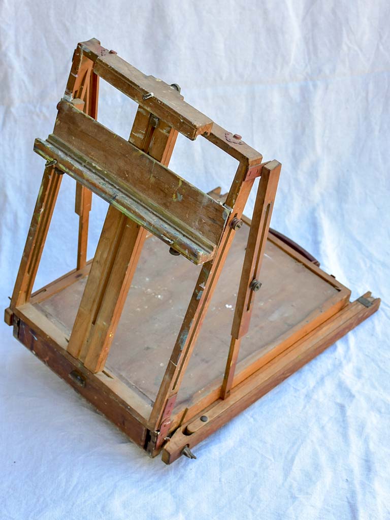 1940's French fold away easel for painting en plein air