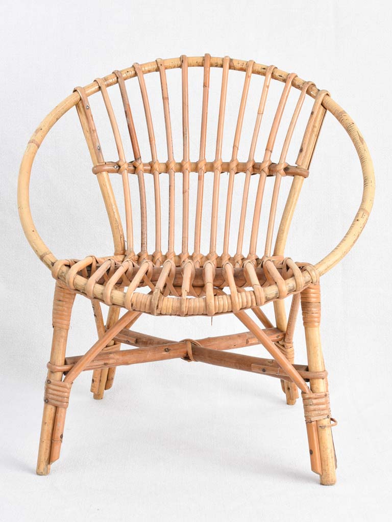 Vintage cane children's armchair