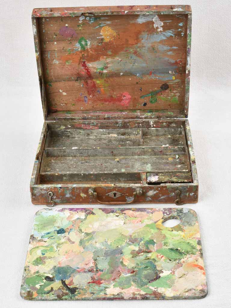 Antique French plein air painter's box