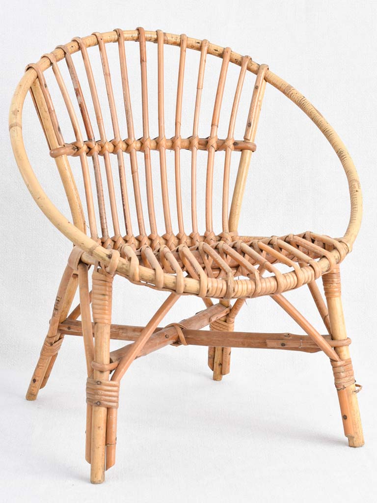 Vintage cane children's armchair