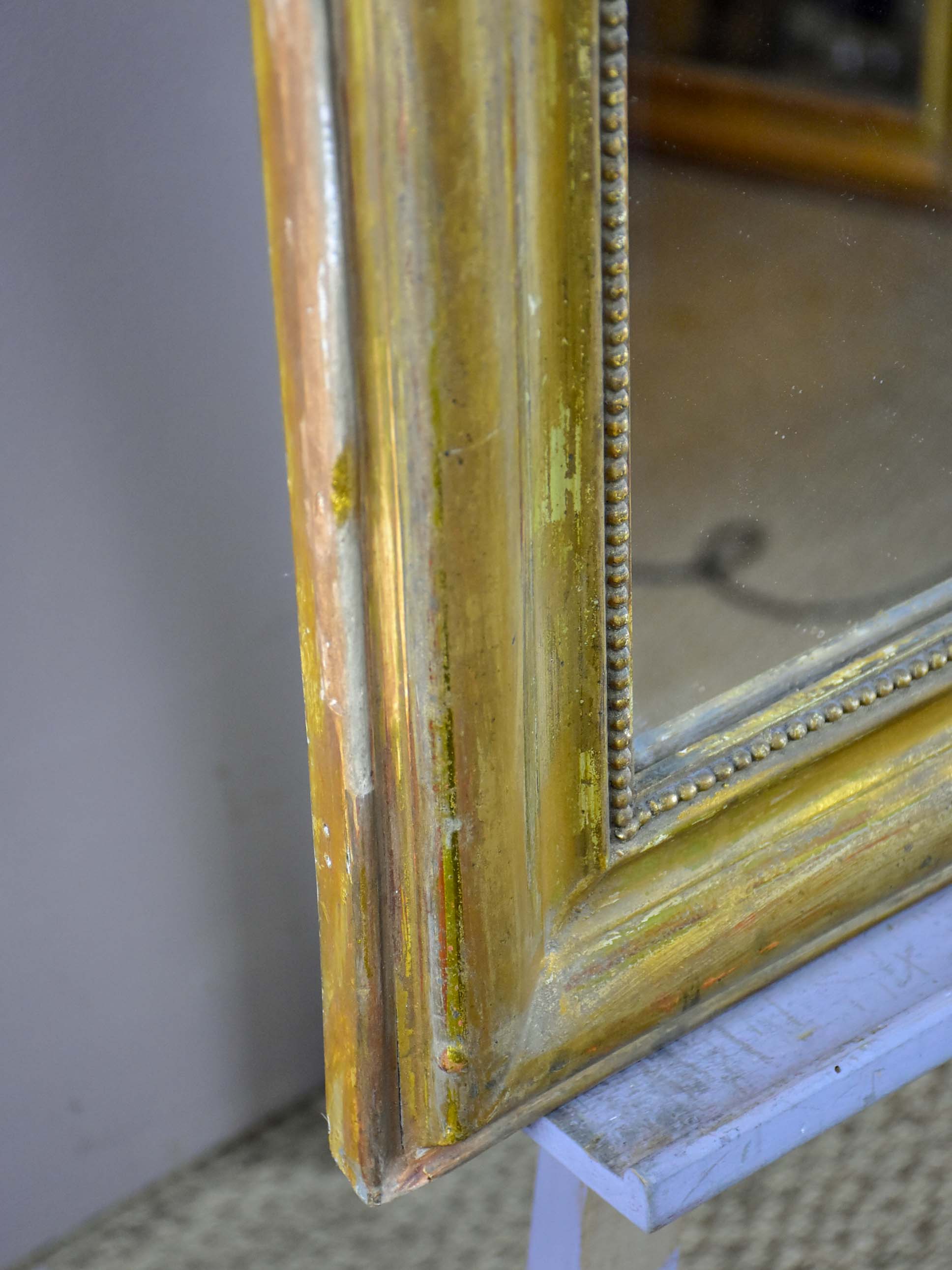 Antique French Louis Philippe mirror with gilded frame 35” x 25 ½''