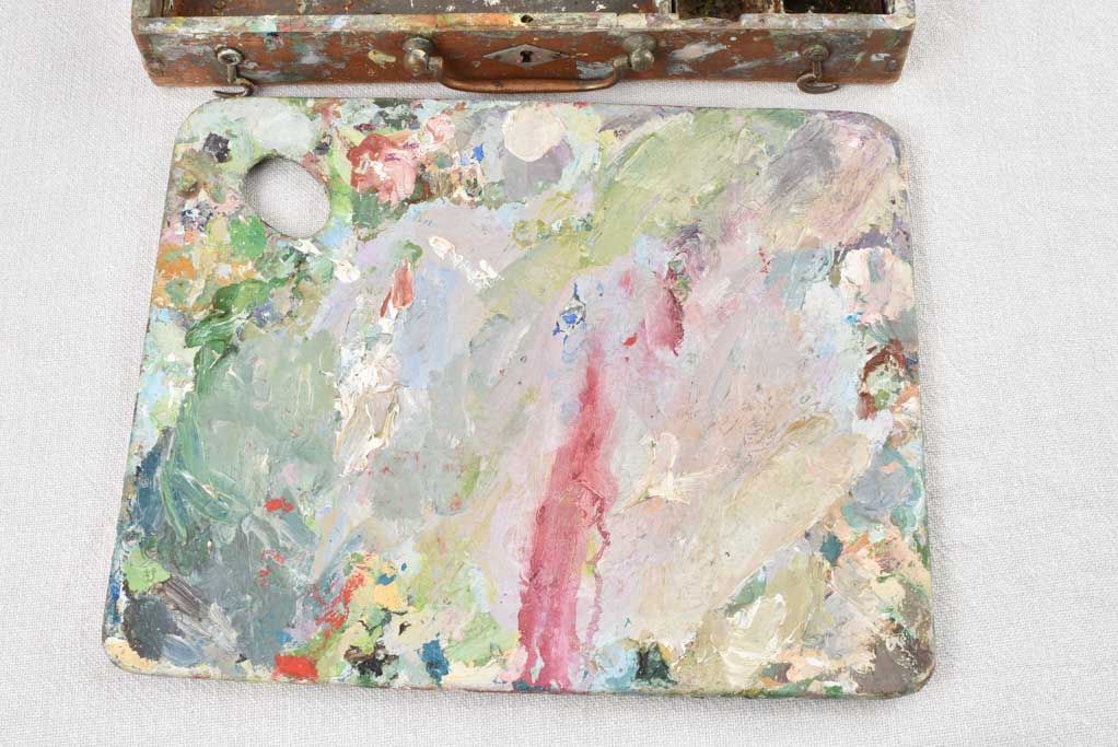 Antique French plein air painter's box