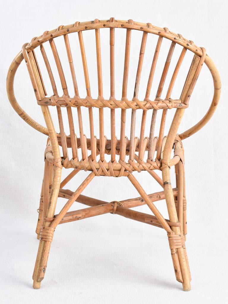 Vintage cane children's armchair