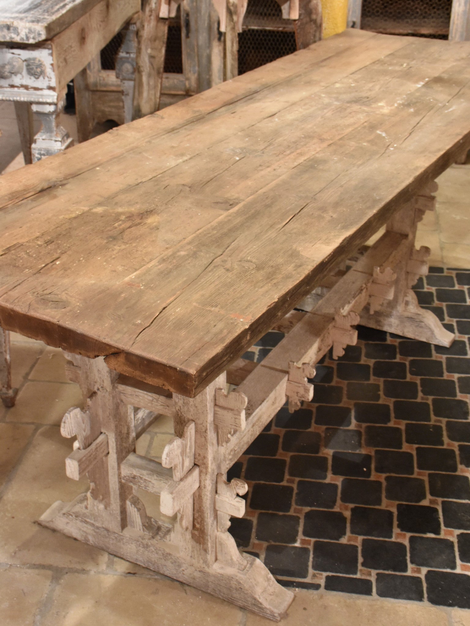 Rustic 19th century Italian farmhouse table