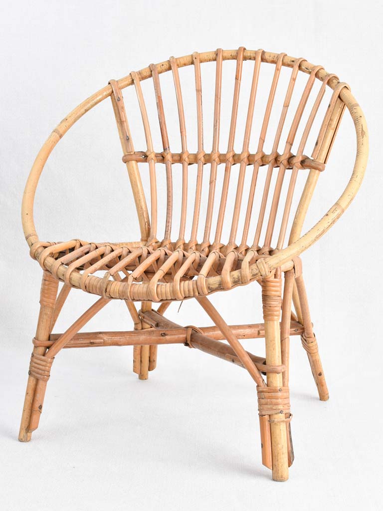 Vintage cane children's armchair