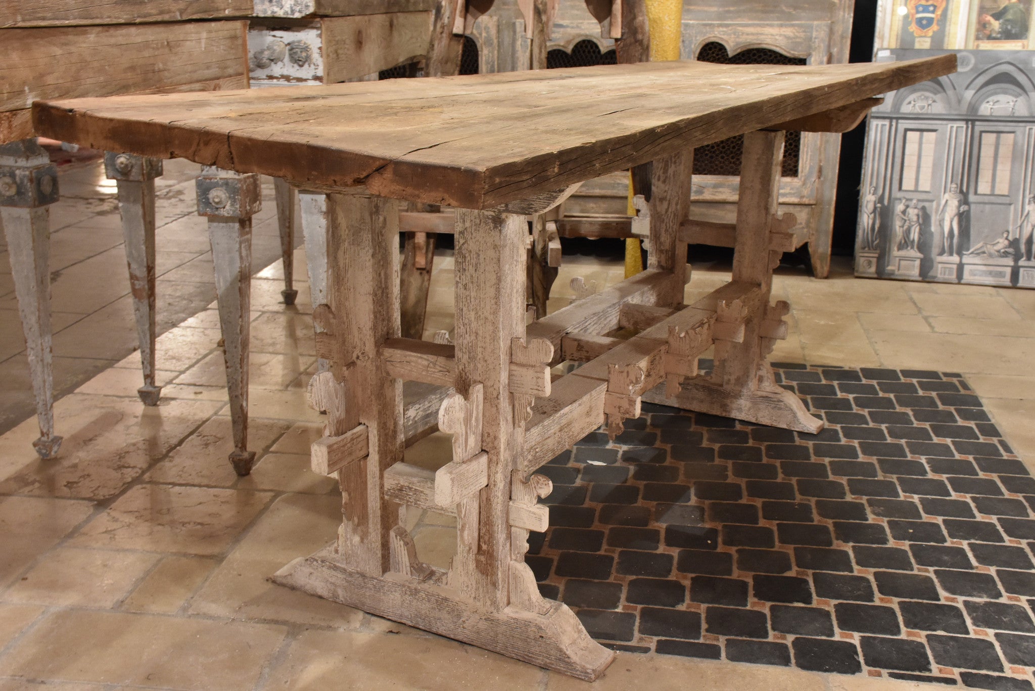 Rustic 19th century Italian farmhouse table