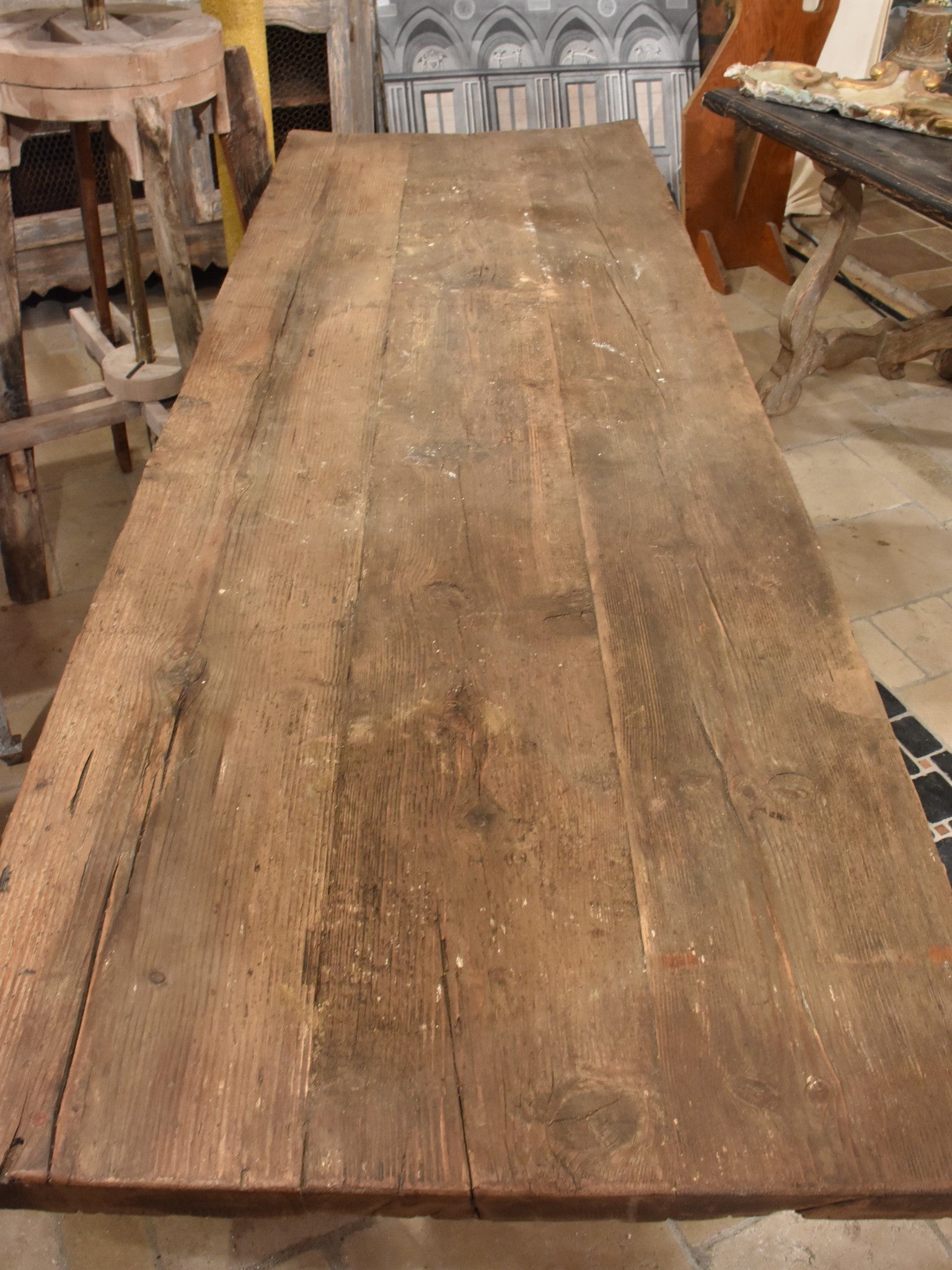 Rustic 19th century Italian farmhouse table