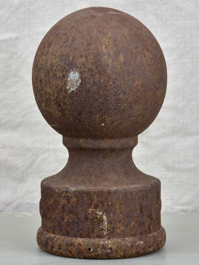 Antique French equestrian cast iron ball